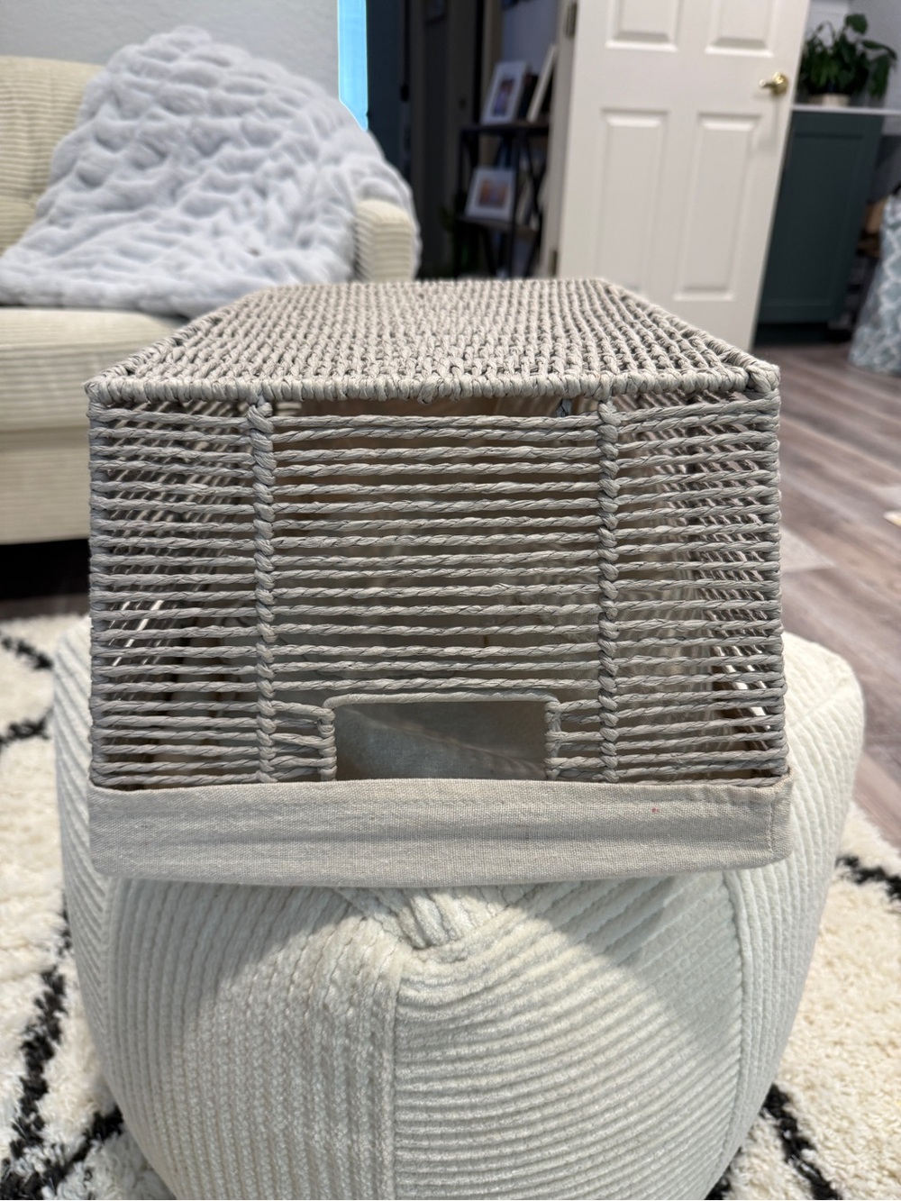 Large Woven Twisted Paper Rope Tapered Basket from the Brightroom - Picture 4 of 6